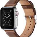 SUNFWR Leather Bands Compatible with Apple Watch Band 41mm 40mm 38mm 42mm(series 11 10) for Men Women, Top Grain Genuine Leather Replacement Strap for iWatch SE 3 2 1, Series 11 10 9 8 7 6 5 4 3 2 1 9 8 7 6 5 4 3 2 1