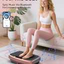 Vibration Plate Exercise Machine, Vibrating Platform for Lymphatic Drainage with 200 Adjustable Speeds, Power Vibration Plate for Weight Loss & Fitness, Supports Max Weight 450 Lbs