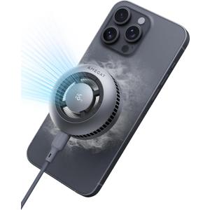 Wireless Charging Pad, Qi2 Certified Charger 15W Ultra-Fast Charging with Cooling System, Phone Cooler for Gaming Compatible with MagSafe, Magnetic Charger for iPhone 17/16/15/14/13/12 Series