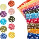 100% Cotton Multi-Color Non-repetitive Small Floral pre-Cut Squares, 18 * 18 inch 10-Piece Set, Used for Cutting and Sewing Supplies, Suitable for Patchwork and Handmade DlY Clothing