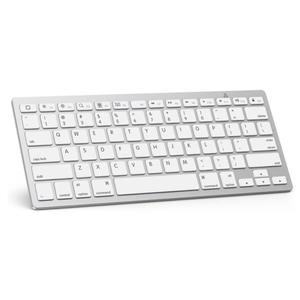 OMOTON Bluetooth Keyboard Compatible with iPad A16 11th 10th Generation, iPad 10.2 (9th/8th/7th), iPad Pro 13/12.9/11 inch, iPad Air/Mini and More iOS Devices, White