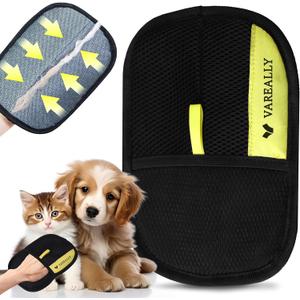 Pet Hair Removal Glove Reusable Electrostatic Grooming Gloves for Dogs & Cats Pet Hair Removal Dog Hair Remover