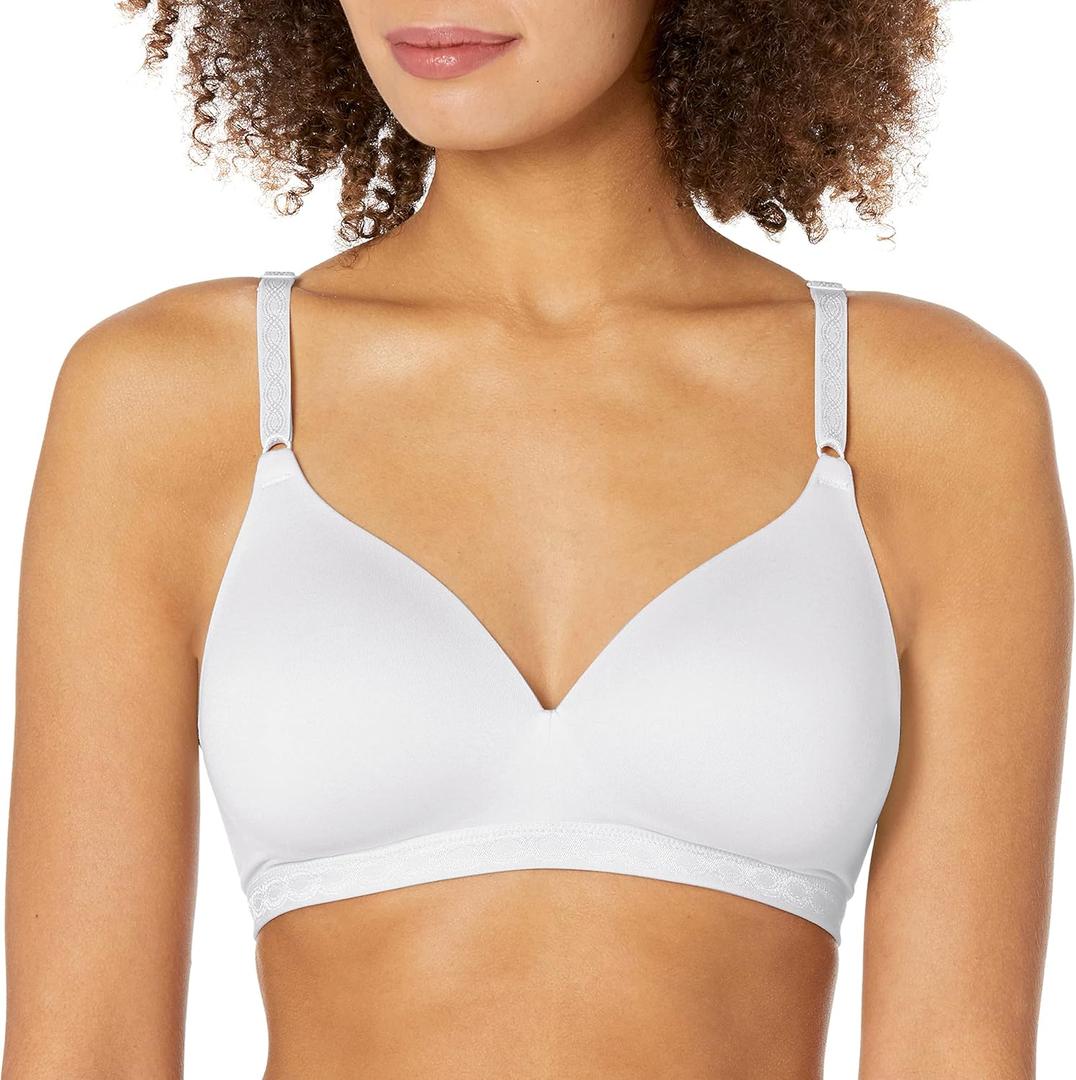 Warner's Women's Plus Size Simply Perfect Super Soft Wireless Lightly Lined Comfort Bra Rm1691t (36A, White)