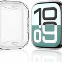 JULK [2 Pack] for Apple Watch Screen Protector 46mm, Soft Cover for Series 10 Apple Watch, All Clear Ultra-Thin Protective Case for iWatch 2024