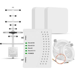 Cell Phone Booster for Home & Muti-Room, Up to 7000Sq. Ft,Cell Phone Signal Booster for Rural Area with 2 Indoor Panel Antennas,Boosts 5G 4G LTE for All U.S. Carriers, FCC Approved Cell Phone Booster for Home & Muti-Room, Up to 7000Sq. Ft,Cell Phone Signal Booster for Rural Area with 2 Indoor Panel Antennas,Boosts 5G 4G LTE for All U.S. Carriers, FCC Approved