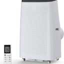 14,000 BTU Portable Air Conditioner Cools Up to 700 Sq.Ft, 3-IN-1 Quiet Portable AC Unit with Remote Control & Installation Kits for Large Room, Smart/Sleep Mode, Auto Swing, 24H Timer (White)