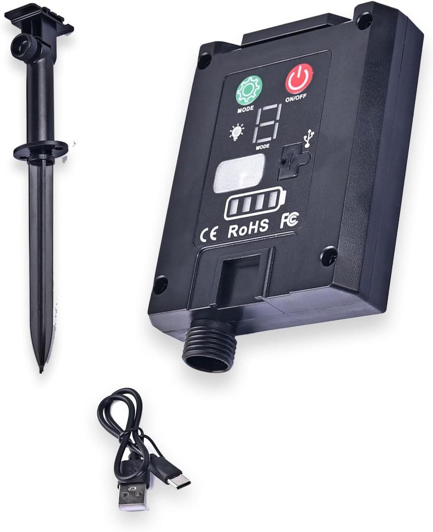 UT 1200mA Monochrome Solar Light with Dedicated Charging Panel for use with 16.4ft/32.8ft Warm White/Cool White/Blue/Colour LED Strips with Remote Control (Remote Control) - 1 Charging Panel Included