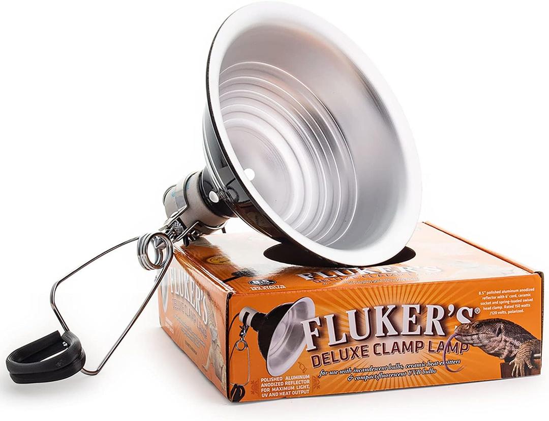 Fluker's Repta-Clamp Lamp, Heavy Duty Clamp Light For Reptile Tanks and Terrariums, UL/CUL Approved, Great for Reptile Basking, 150-Watt Maximum with On/Off Switch, 8.5" Fluker's Repta-Clamp Lamp, Heavy Duty Clamp Light For Reptile Tanks and Terrariums, UL/CUL Approved, Great for Reptile Basking, 150-Watt Maximum with On/Off Switch, 8.5"