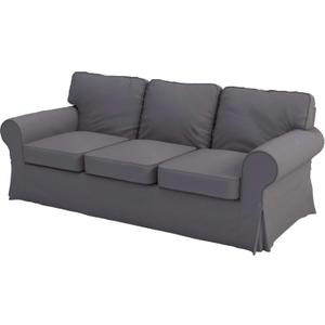 Sofa Covers Compatible with IKEA Ektorp 3 Seat Sofa Slipcovers (Polyester Flax Dark Gray, Ektorp Sofa)