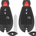 Vurkcy Key Fob Replacement for 2009-2012 Dodge Ram & Journey/ 08-12 Durango Charger/ 08-14 Challenger/ 08-20 Grand Caravan/ 08-13 Grand Caravan/ 08-16 Chrysler Town Country/ 09-12 VW Routan, 2Pcs