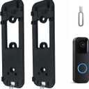Blink Doorbell Back Plate with 3 Holes, Blink Doorbell Mount Upgrade Blink Doorbell Backplate Replacement, Blink Doorbell Accessories, Blink Doorbell Mounting Plate (2, Black)