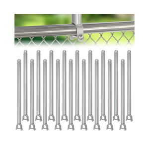 18 Pack Chain Link Fence Extension, 25.2'' Fence Extension Height, Galvanized Post Extender for Dogs and Privacy (1-3/8'', Silver)