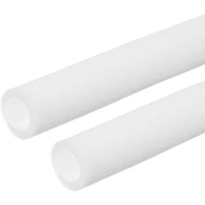 PATIKIL Pipe Insulation Foam Tube, 2 Pack Heat Preservation Foam Pipe Outdoor Wrap Pipe Covers 1" (25mm) ID x 1-1/2" (37mm) OD x 6.6 ft for Handle Grip HVAC Units, White