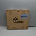 danpinera Outdoor Side Tables with Flower Cut Outs, Weather Resistant Steel Patio Side Table, Small Round Outdoor End Table Metal Side Table for Patio Yard Balcony Garden Black