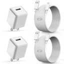 2Pack[Apple MFi Certified] iPhone Charger,10Feet Extra Long Lightning Cable Data Sync Transfer Cord with Portable Travel Charging Block Compatible with iPhone 14/13/12/11/10/X/8 Plus/XR/XS Max/7/SE