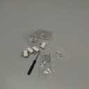 Small White Floating Shelves No Drill for Wall PVC Material 2 Pack (Square)
