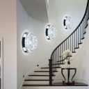 Modern Crystal Flush Mount Chandelier Two Layers Crystal Chandeliers LED Ceiling Light Fixture Mini Chandeliers with Crystals Hallway Light Bedroom Chandelier for Bathroom Kitchen Office