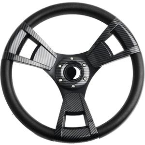 14inch Carbon Fiber Grip Golf Cart Steering Wheel for Golf Cart Club Car DS and Club Car Precedent EZGO Yamaha Steering Wheel (HR001-35)