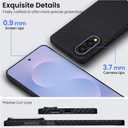 ORNARTO for Samsung Galaxy S25 Edge Case - Ultra Slim & Lightweight Matte Finish Hard Cover, 600D Aramid Fiber | Compatible with MagSafe | Protective Phone Cover for Galaxy S25 Edge, Black