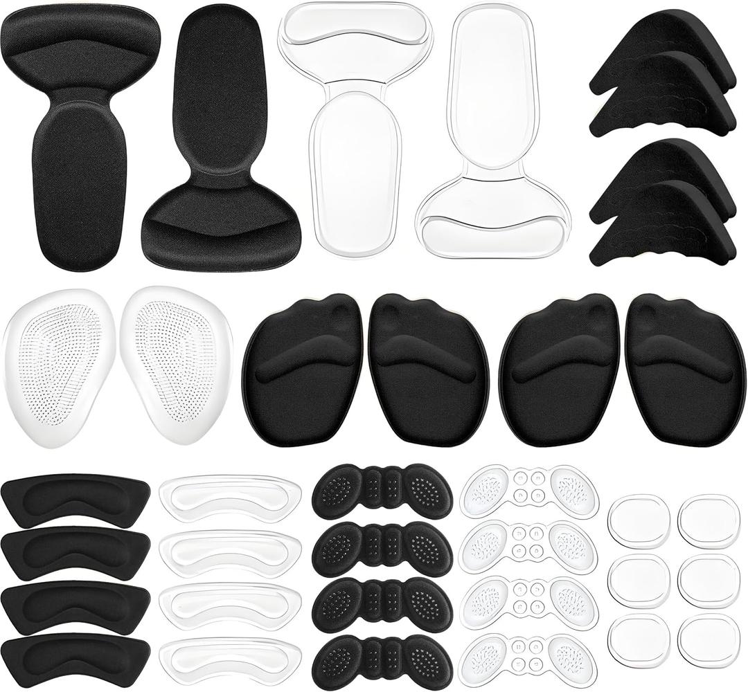 18 Pairs Shoe Filler High Heel Cushion Pads Adjustable Toe Filler Inserts Front Insoles Heel Grips Liner Insert for Preventing Too Big Shoe from Heel Slipping Blisters Relieve Pain (Style 3)