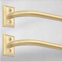 Hei!Dear 2 Pack Blackout Curtain Rod for Windows 28 to 48 inch (2.33-4Ft), Wrap Around Room Darkening Curtain Rods, 5/8" Samll Adjustable Modern Decorative Window rod,Gold