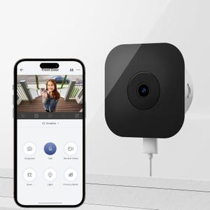 Hawkray 2K 3MP Window Camera,2.4GHz WiFi Indoor Cameras for Home Security with Person & Motion Detection,Full Color Night Vision,24/7 Recording,Easy & Quick Install (1 PACK)