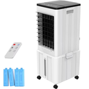 Advwin 3-In-1 Windowless Portable Air Conditioner,Upgraded Evaporative Cooler Fan with 3.6 gal Removable Water Tank,12Timer, 3 Speeds, Remote, Black&White