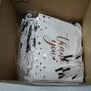 Jetec 45 Pcs Small Thank You Gift Bag Bulk 5.5x4.7x2.5'' Mini Paper Favor Bag with Handle Ribbon for Graduation Mother's Day Baby Shower Wedding Anniversary Birthday Party(White/rose Gold)