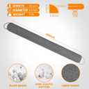 TORRAMI Under Door Draft Stoppers 30 Inch, Heavy Triangle Stop Draft Block Cold Air/Wind/Breeze Noise Blocker Door Sweeps Weather Stripping Bottom Seal Dark Gray