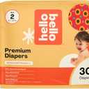 Hello Bello Diapers, Size 2 (10-16 lbs) Flower Child, 30 Count of Premium Disposable Baby Diapers, Hypoallergenic with Soft, Cloth-Like Feel
