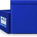 Fuxury Bubble Mailers 8.5x12 Inch 40 Pack Large Bubble Envelopes Opaque Cushioning Mailer for Small Business Mailing Books Clothes Makeup Supplies Royal Blue #2