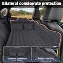 Back Seat Car Air Mattress: Inflatable SUV Car Camping Bed for Truck Van, Thickened Double-Sided Flocking Travel Car Sleeping Pad with Air Pump 2 Pillows