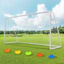 ORIENGEAR 12 x 6 FT Soccer Goals for Backyard, Portable PVC Soccer Goal with 68mm Frame, PE Net, Carry Bag, Ground Stakes, Tool-Free Setup for Kids, Youth, Adults, Park, School and Shooting Drills