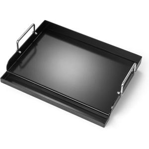 17 x 13 Inch Flat Top Cast Iron Griddle for Gas Grill Griddle