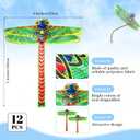 Shappy 12 Pack Large Dragonfly Kites 4 FT Dragonfly Kites Easy to Fly for Adults Kids Beach Park Outdoor Game Activities Gifts for Easter and Festival