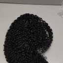 16 Inch Curly Drawstring Ponytail Extension Human Hair Feeling, Synthetic Hair Extensions Clip in Ponytail for Black Women, Long Afro Kinky Curly Pony Tail Hair Hairpieces for Daily Use (1B)