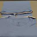 BAMBOO COOL Mens Undershirts Pack, Soft T Shirts for Men, Moisture Wicking Tees, Stretchy Breathable Crew Neck Inner Shirt (Blue, L)
