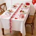 idyllic 6 Ft Valentine's Day Pink & Red Flower Wreath Decorations, Artificial Floral Garland with Bendable Stems for Front Door Mantel Table Bedroom Wedding Decor