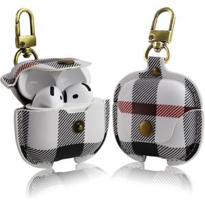 for AirPods 4 Case Cover 2024, Cute Leather Shockproof Protective Cases Compatible with AirPods 4th Generation Case for Women Men (C)