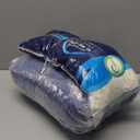 Sidney Sleep Pillow for Side and Back Sleepers - Comfort for Neck and Shoulder Pain - Adjustable and Customizable Shredded Memory Foam Filling - 28" x 17" - Additional Foam Fill Included (Blue)