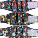 wegreeco Small Dog Diapers Male,Reusable Belly Bands for Male Dogs,Washable Doggie Puppy Diapers Wraps,Medium Large Size(5 Pack Medium)