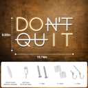 Don't Quit LED Neon Sign for Wall Decor, DO IT Neon Lights Party Decorations, USB Powered Switch Neon Lights lighting adjustable for Office Room, Gym Room, Man Cave, Gamer Room, 9.05"x15.74"
