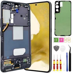 TFT Galaxy S22 5G Screen Replacement for Samsung Galaxy S22 LCD Screen Touch Digitizer Display Pantalla with Frame Toolkits SM-S901U S901B Black