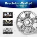 16" Chrome Wheel Skins (Set of 4) for 2012-2016 Honda CR-V, 16 inches ABS Wheel Covers Compatible with 12-16 CR-V Steel Wheels- Auto Tire Replacement Cap Cover 42700-T1W-A01