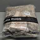 UERMEI 5x7 Area Rug Living Room Rugs - Washable Neutral Modern Abstract Soft Thin Large Rug Indoor Floor No Slip Rug Carpet for Bedroom Under Dining Table Home Office Decor - Brown Grey