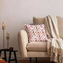 Coquette Red Bow Christmas Pillow Covers 18x18, Coquette Christmas Decor, Vintage Xmas Green Bow Santa Decorative Throw Pillow Covers for Home Living Room Bedroom