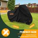 Enzeno Motorcycle Cover 210D Oxford Fabric Motorcycle Covers Waterproof Outdoor Windproof Dustproof Moped Cover with snap Fastener 275x105x125cm Motorcycle tarp Motorbike Cover Black