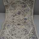 HEBE Washable Area Rug - 2'x3' Non Slip Soft Distressed Medallion Bedroom Boho Living Room Accent Throw Vintage Entry Floor Carpet for Dining Room Bathroom Entryway