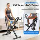 seanleecore 2-in-1 Stair Stepper & Space Walker for Home Gym Exercise, Foldable, Quiet Low-Impact Workout Equipment with High-Strength Resistance