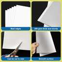 35 Pcs 22" x 28" Poster Board Paper White Bulk, ROOKEA 250 GSM Vision Poster Boards for School Arts Craft Projects Presentations Drawing Scrapbooking Blank Graphic Display